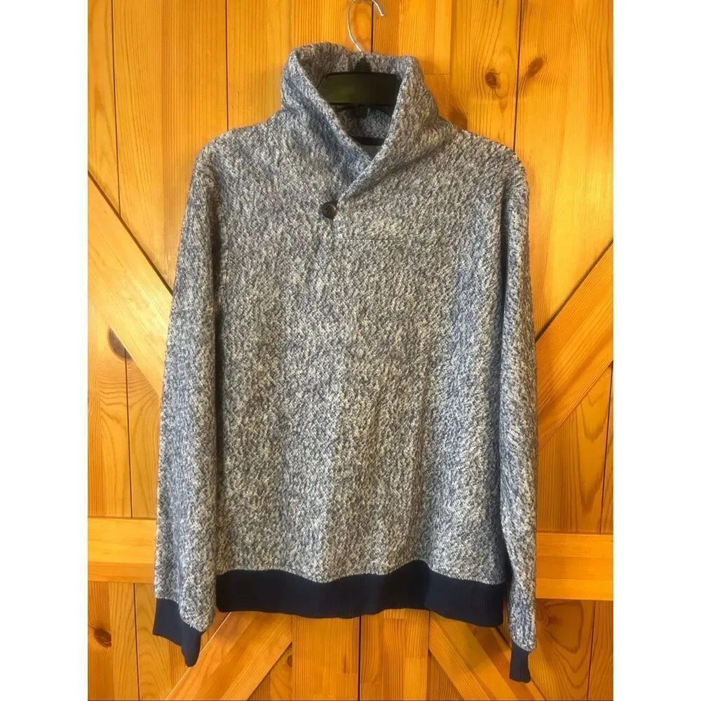 L.L.Bean Men’s Fleece Pullover Sweater Navy Heather NWT Size S Reg (5945)